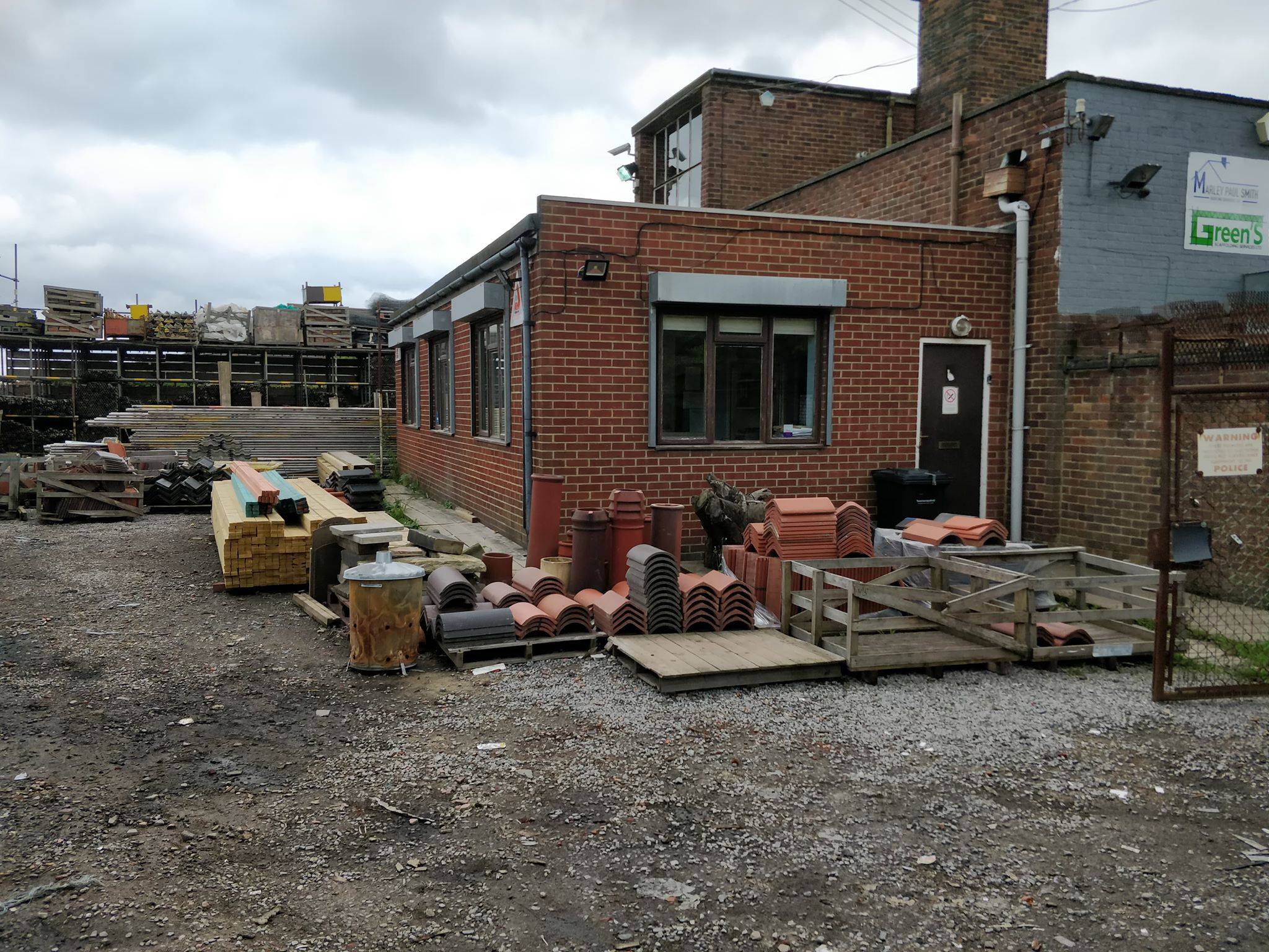 Photo of a yard with supplies