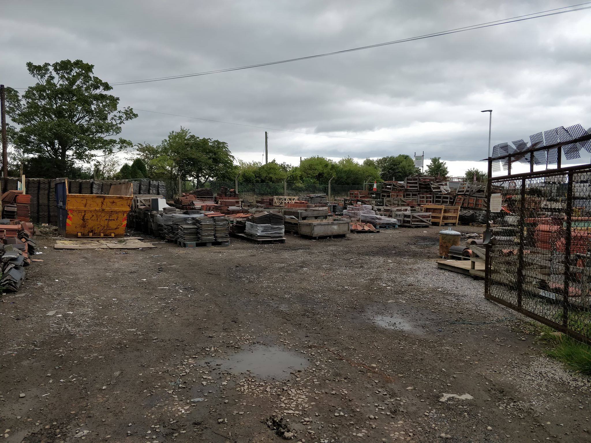 Photo of a yard with supplies